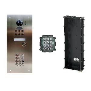 Aiphone JP Series Flush Camera & Keypad Qty1 JPDVF Flush PTZ Camera Door Station Qty1 AC10 Keypad Module Qty1 GT3B